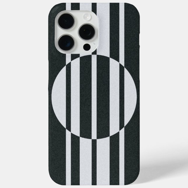 Charcoal Gray and White Abstract Pattern Case-Mate iPhone Case (Back)