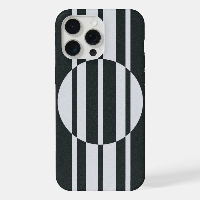 Charcoal Gray and White Abstract Pattern Iphone Case (Back)