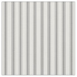 Charcoal Gray and White Classic Ticking Stripes Fabric