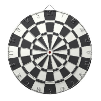 Charcoal Gray And White Dart Board