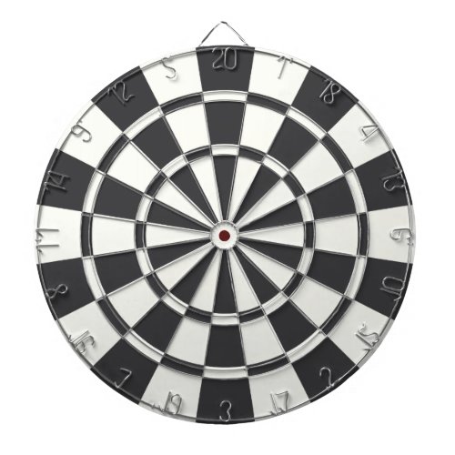 Charcoal Gray And White Dart Board