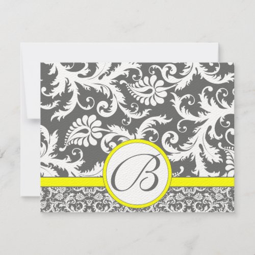Charcoal Gray and Yellow Enclosure Cards