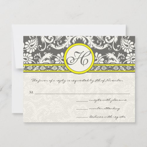 Charcoal Gray and Yellow Enclosure Cards