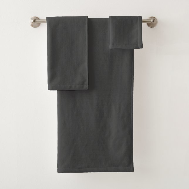 Charcoal Gray Bath Towel Set (Insitu)