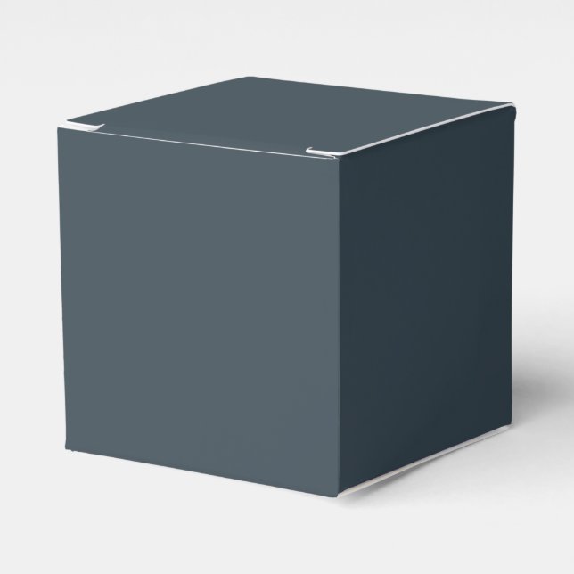 Charcoal Gray Classic Favor Box (Front Side)