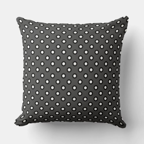 Charcoal Gray Dotty Sofa Cushion