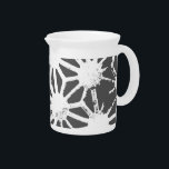 Charcoal gray geometric pattern beverage pitcher<br><div class="desc">Charcoal gray geometric pattern</div>