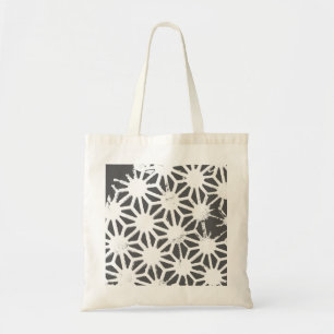 Charcoal gray geometric pattern tote bag