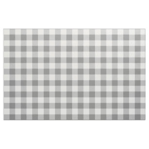 Charcoal Gray Gingham Pattern Fabric