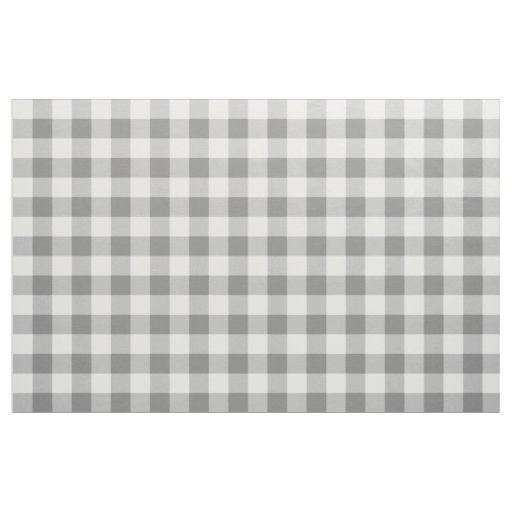 Charcoal Gray Gingham Pattern Fabric