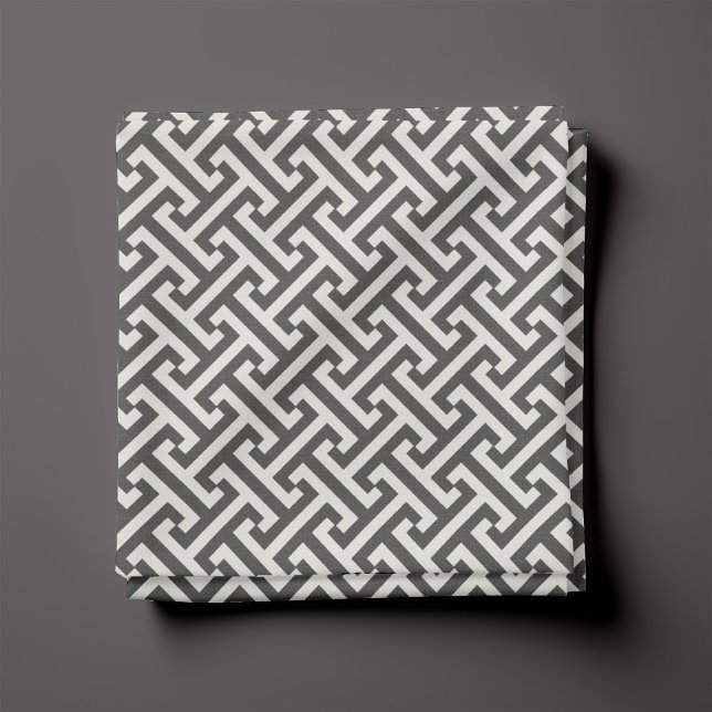 Charcoal Gray Greek Key Pattern Fabric (Creator Uploaded)