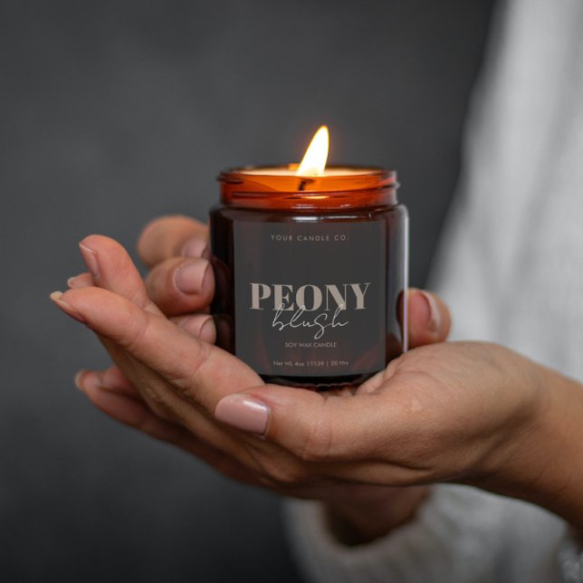 Charcoal Gray Minimal Candle Label Custom Logo (Creator Uploaded)