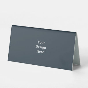 Charcoal Gray Minimalist Table Tent Sign Design