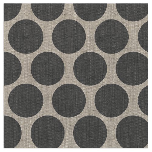 Charcoal Gray Mod Dots Fabric