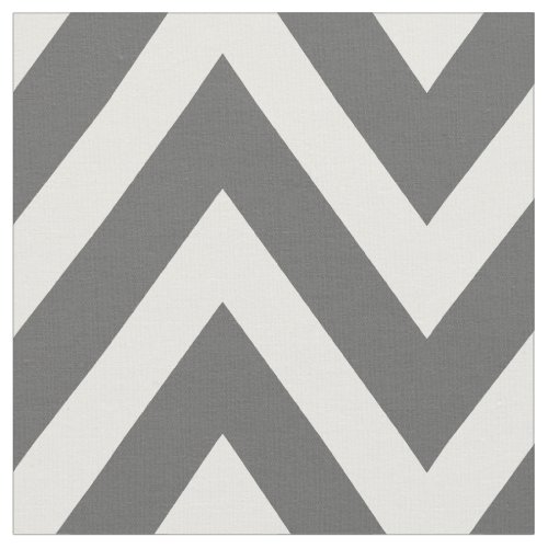 Charcoal Gray Modern Chevron Large Scale Fabric