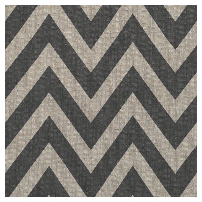 Charcoal Gray Modern Chevron Large Scale Fabric (Swatch)