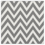 Charcoal Gray Modern Chevron Stripes Fabric