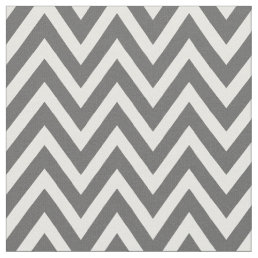 Charcoal Gray Modern Chevron Stripes Fabric