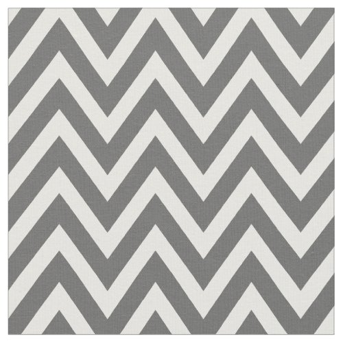 Charcoal Gray Modern Chevron Stripes Fabric