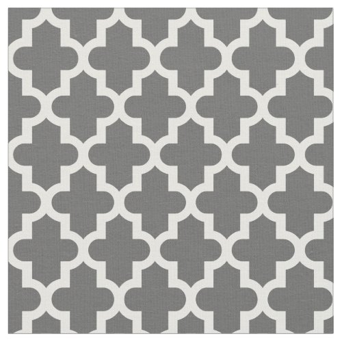 Charcoal Gray Moroccan Print Fabric