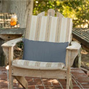 Charcoal Gray Outdoor Lumbar Pillow