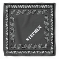 Charcoal Gray Personalized Classic Paisley