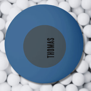 Charcoal Gray Personalized Minimalist Name Ping Pong Ball