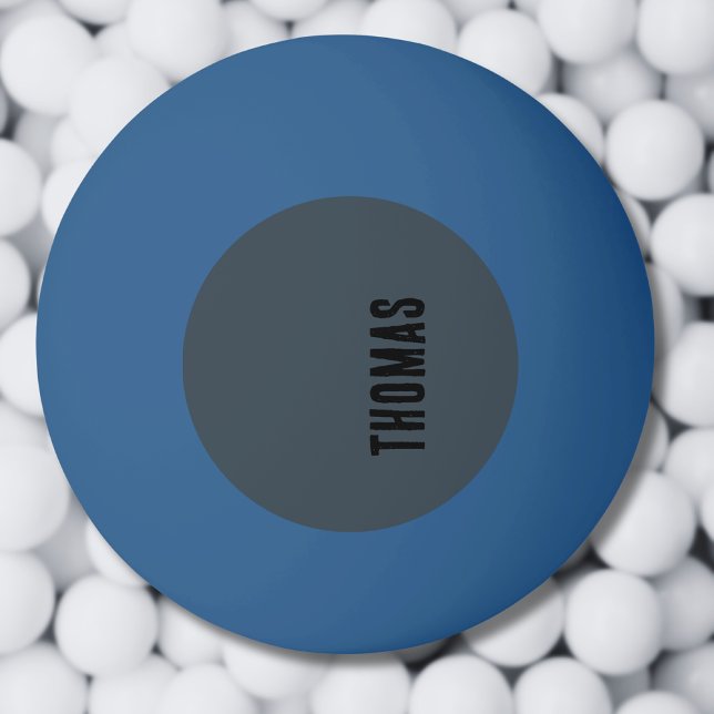 Charcoal Gray Personalized Minimalist Name Ping Pong Ball (Creator Uploaded)