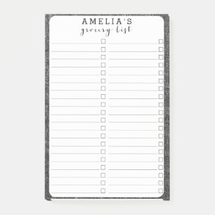 Charcoal Gray Pinstripe Tweed Slate Black Fabric Post-it Notes