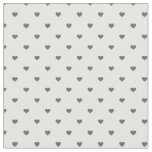 Charcoal Gray Polka Dot Hearts Fabric