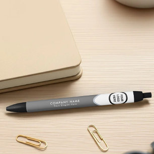 Charcoal Gray Promotional Merchandise Logo Branded Pen