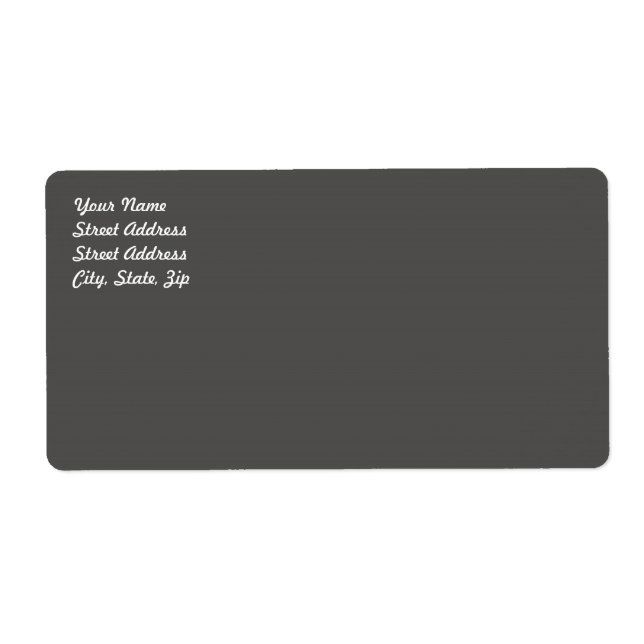 Charcoal Gray Shipping Label (Front)