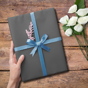Charcoal Gray Solid Color Classic Elegant Wrapping Paper