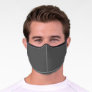 Charcoal Gray Solid Color Customize It COVID19 Premium Face Mask