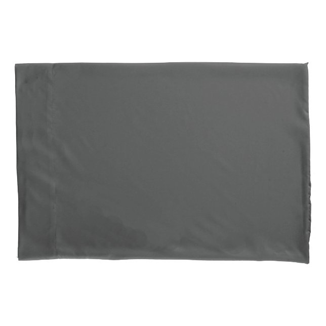 Charcoal Gray Standard Sized Single Pillowcase (Front)