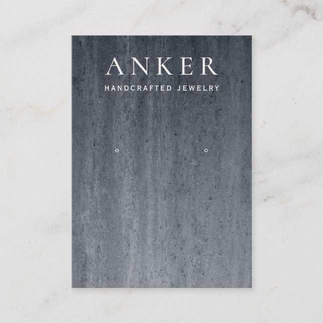 Charcoal Gray Stone Earring Display Business Card (Front)