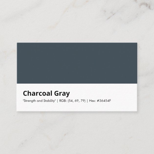 Private: Charcoal Gray | “Strength and Stability” Business Card