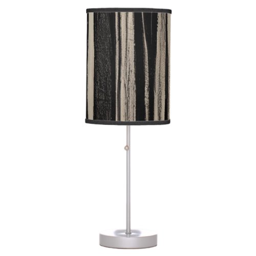 Charcoal Gray Stripe Lamp