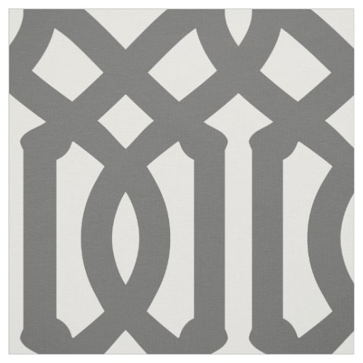Charcoal Gray Trellis Large Scale Fabric