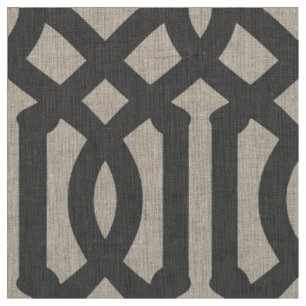 Charcoal Gray Trellis Large Scale Fabric