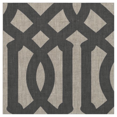 Charcoal Gray Trellis Large Scale Fabric
