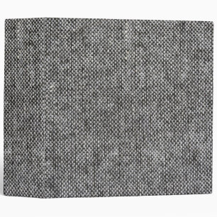 Charcoal Gray Tweed Fabric Texture Pattern 3 Ring Binder