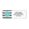 Charcoal Gray White Stripes Pattern, Teal Monogram