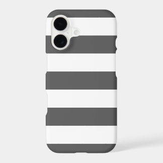 Charcoal Gray Wide Stripe iPhone 17 Case