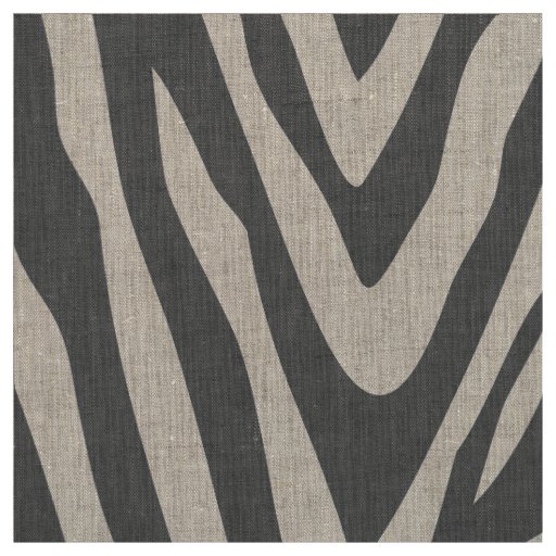 Charcoal Gray Zebra Print Large Scale Fabric