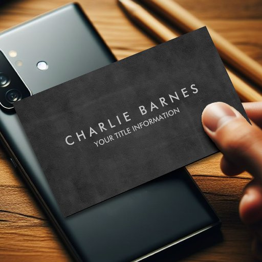 Customizable Charcoal Grunge Business Card