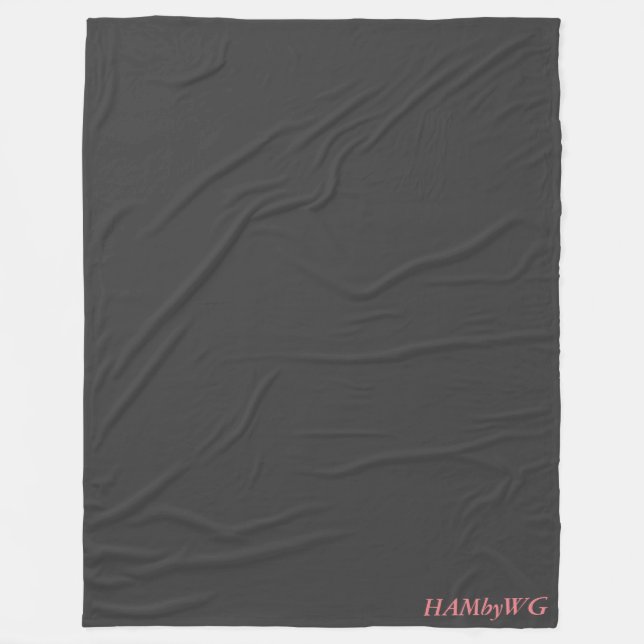 Charcoal - HAMbWG Fleece Blanket, Large (Front)