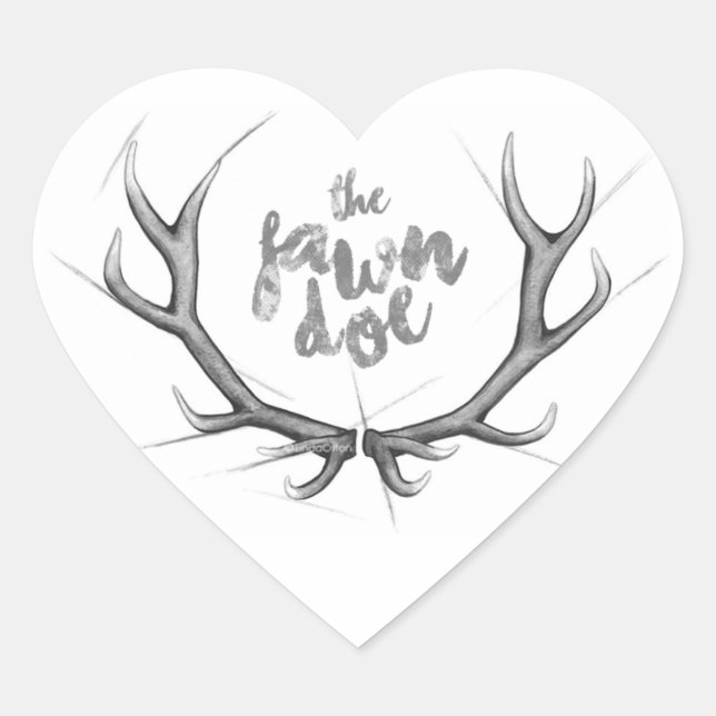 Charcoal Heart Stickers (Front)