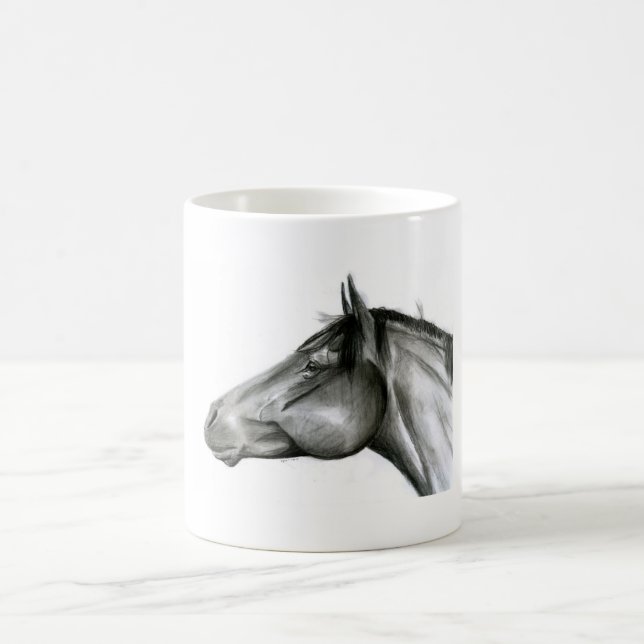 Charcoal Horse Coffee Mug (Center)