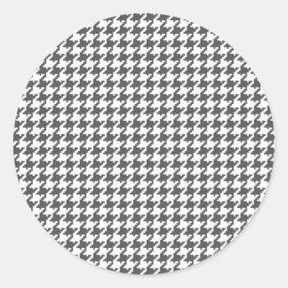 Charcoal Houndstooth Stickers